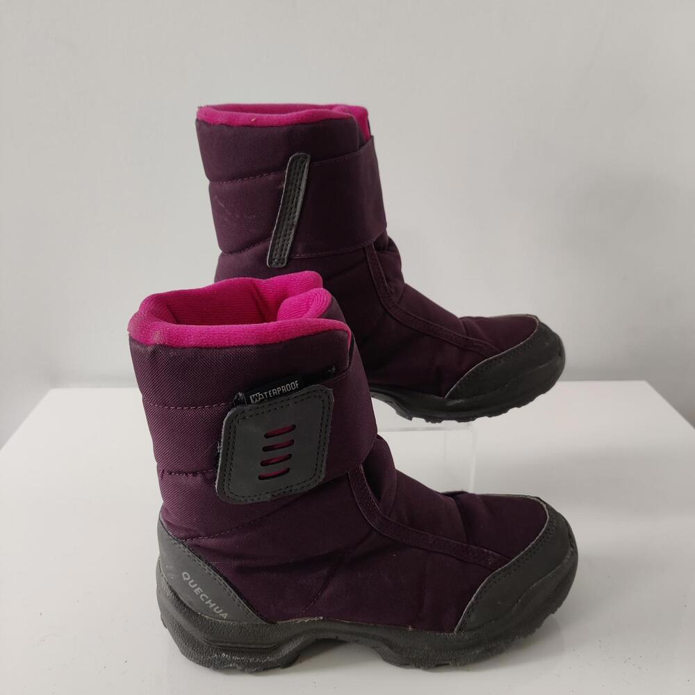 Quechua Kid's Winter Boots Size 1 Snow Boot Winter Violet Pink Back to School